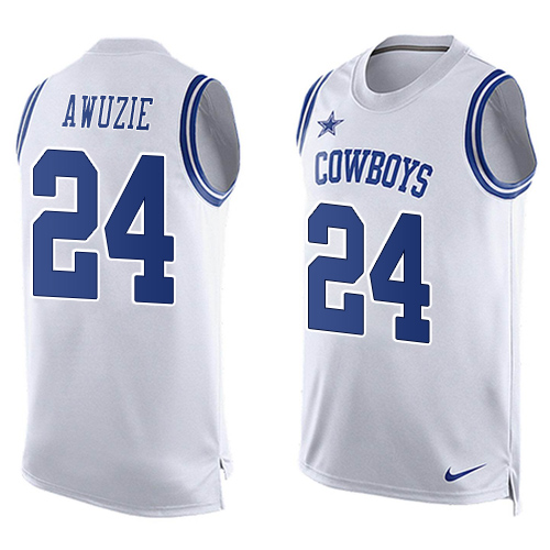 Nike Cowboys #24 Chidobe Awuzie White Men's Stitched NFL Limited Tank Top Jersey
